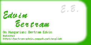 edvin bertram business card
